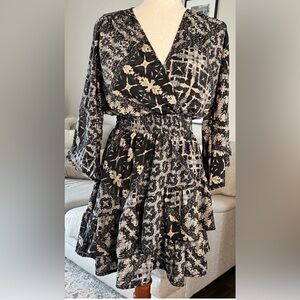 PAANI Anthropologie Tiered Ruffle Hem Dress Size Small New!